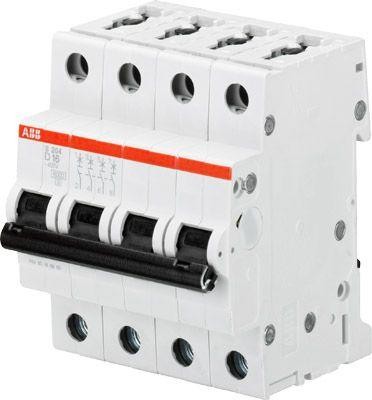  Выключатель автоматический модульный 4п D 6А 10кА S204M D6 ABB 2CDS274001R0061 
