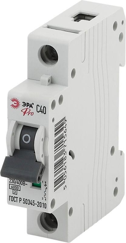  Выключатель автоматический модульный 1п C 40А ВА47-63 Pro NO-901-58 ЭРА Б0031830 