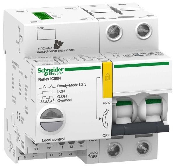 Выключатель автоматический модульный 2п D 25А iC60N REFLEX Ti24 SchE A9C63225 