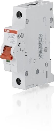  Рубильник 1п SD201/16 рычаг красн. ABB 2CDD281101R0016 
