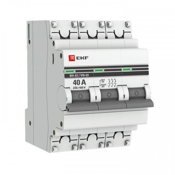  Выключатель нагрузки 3п 40А ВН-63 PROxima EKF SL63-3-40-pro 