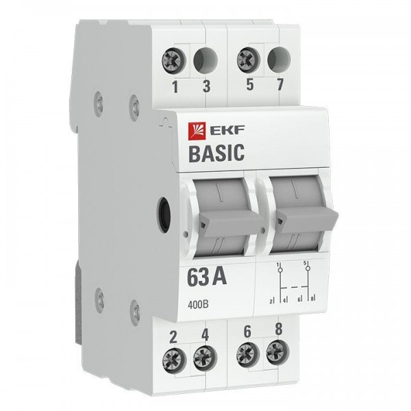  Переключатель трехпозиционный 2п 25А Basic EKF tps-2-25 