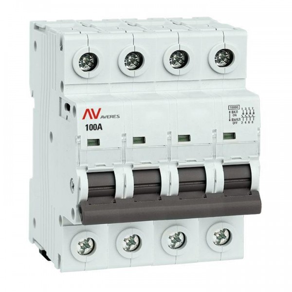  Выключатель нагрузки 4п 100A AVN AVERES EKF avn-4-100-av 