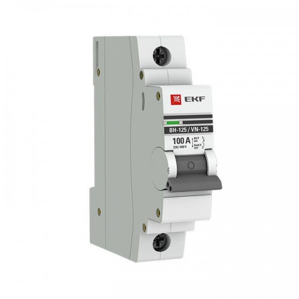  Выключатель нагрузки 1п 100А ВН-125 PROxima EKF SL125-1-100-pro 
