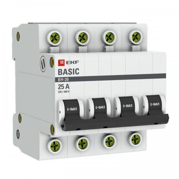  Выключатель нагрузки 4п 40А ВН-29 Basic EKF SL29-4-40-bas 