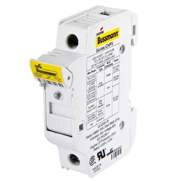 Держатель/разъединитель модульный 2P 30А 1000В DC 10х38 gPV EATON CHPV2U 