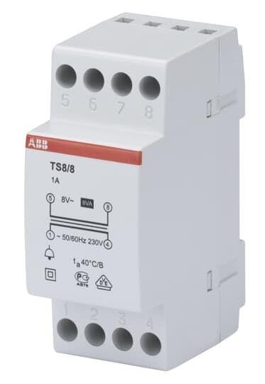  Трансформатор звонковый защ. кз TS8/8 ABB 2CSM228665R0812 