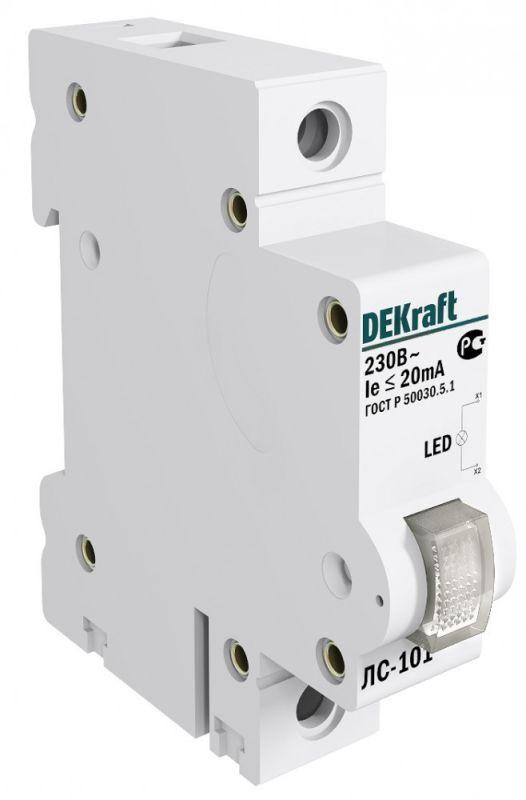  Лампа сигнальная на DIN-рейку 1p бел. LED SchE 18010DEK 
