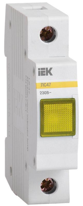  Лампа сигнальная ЛС-47 желт. IEK MLS10-230-K05 