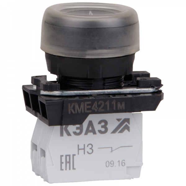  Кнопка КМЕ 4211м 1но+1нз цилиндр IP65 черн. КЭАЗ 248243 
