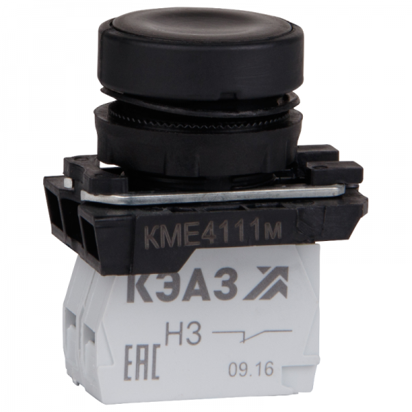  Кнопка управления КМЕ4111м 1но+1нз IP40 цилиндр черн. КЭАЗ 248240 