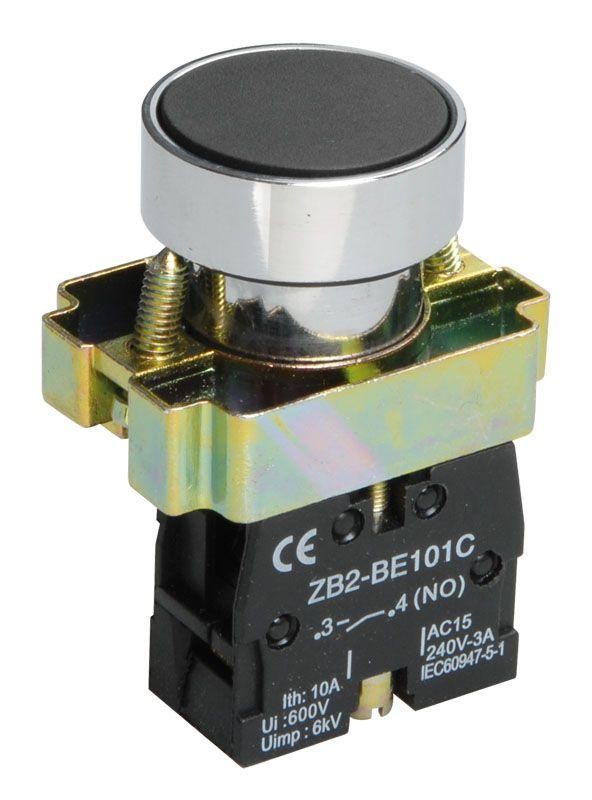  Кнопка LAY5-BA21 без подсветки черн. 1з ИЭК BBT60-BA-K02 