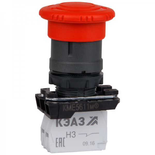  Кнопка КМЕ 5611мФ 1но+1нз гриб IP65 красн. КЭАЗ 248255 