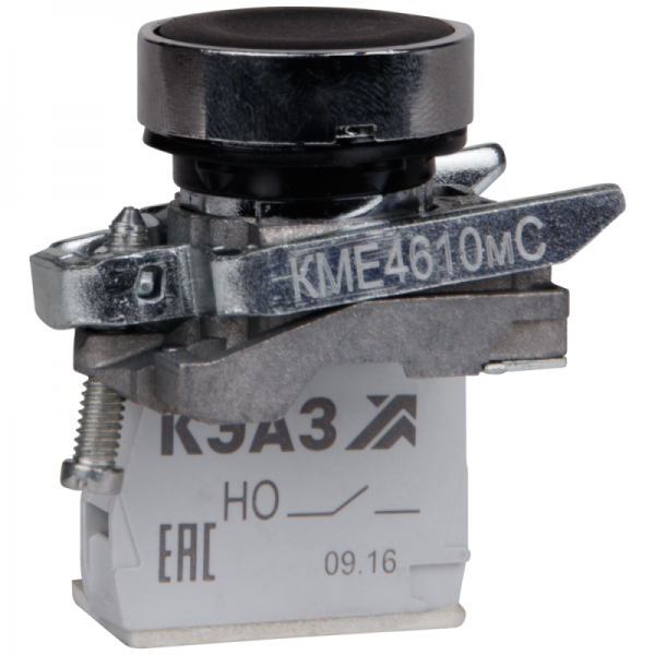  Кнопка КМЕ 4610мС 1но+0нз цилиндр IP65 черн. КЭАЗ 248263 