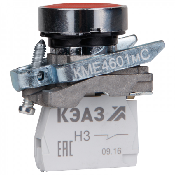  Кнопка КМЕ 4601мС 0но+1нз цилиндр IP65 красн. КЭАЗ 248261 