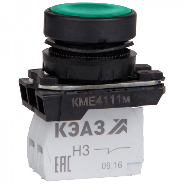  Кнопка управления КМЕ4111м 1но+1нз IP40 цилиндр зел. КЭАЗ 248242 