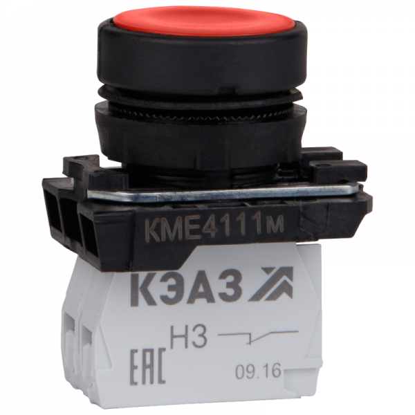  Кнопка управления КМЕ4111м красный 1но+1нз IP40 цилиндр красн. КЭАЗ 248241 