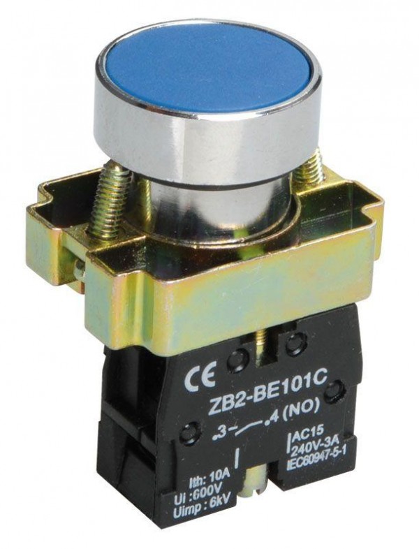  Кнопка LAY5-BA61 без подсветки син. 1з ИЭК BBT60-BA-K07 
