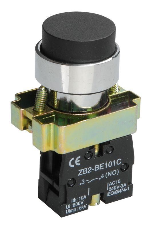  Кнопка LAY5-BL21 без подсветки черн. 1з ИЭК BBT70-BL-K02 