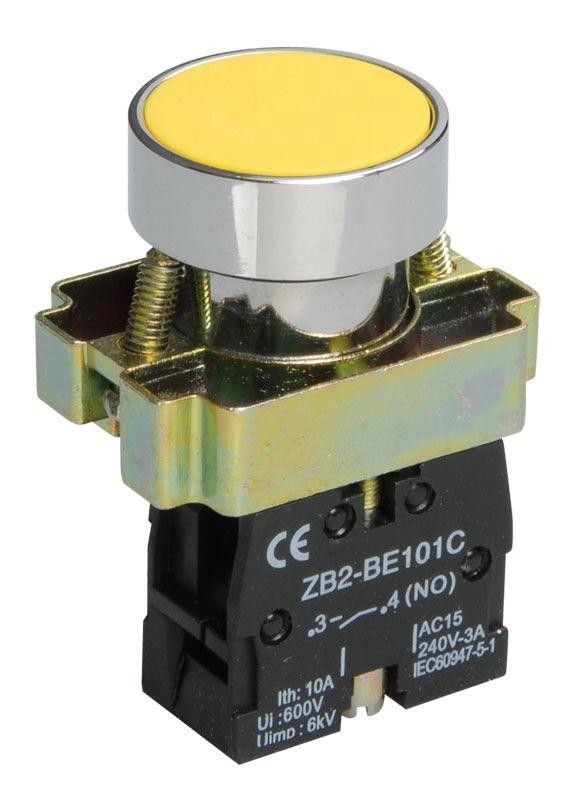 Кнопка LAY5-BA51 без подсветки желт. 1з IEK BBT60-BA-K05 