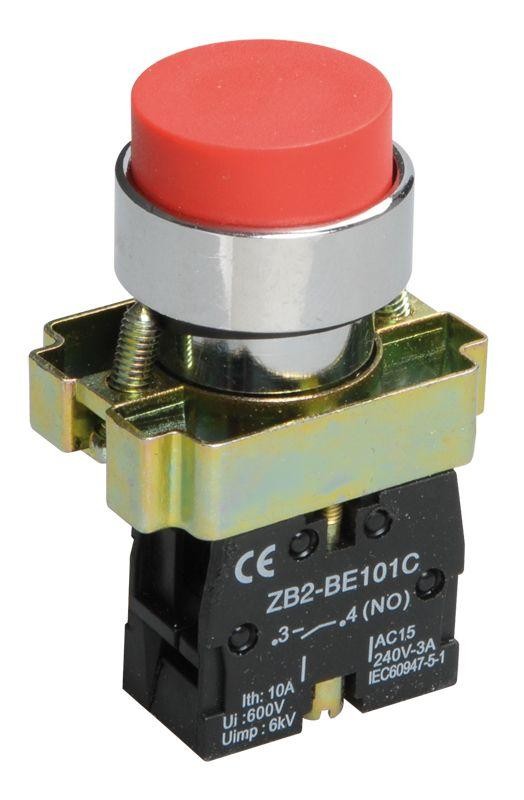  Кнопка LAY5-BL41 без подсветки красн. 1з IEK BBT70-BL-K05 