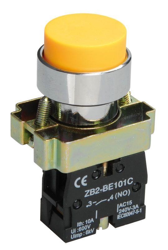  Кнопка LAY5-BL51 без подсветки желт. 1з IEK BBT71-BL-K05 