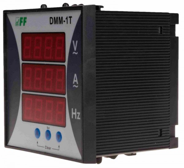  Указатель многофункциональный DMM-1T Uизм. 12-400В AC Iизм. 0.05-5; 1-9000 с внешн. ТТ Uпит. F&F EA04.011.002 