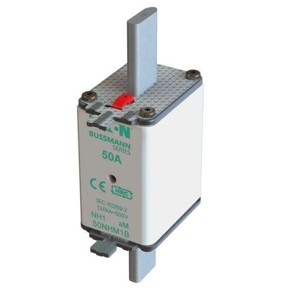  Предохранитель NH 50А 500В aM 1 двойная индикация EATON 50NHM1B 