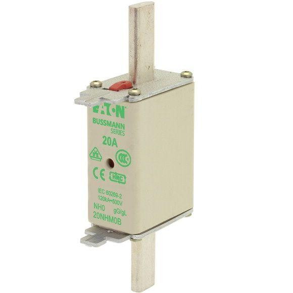  Предохранитель NH 0 AM 20А 500В двойная индикация EATON 20NHM0B 