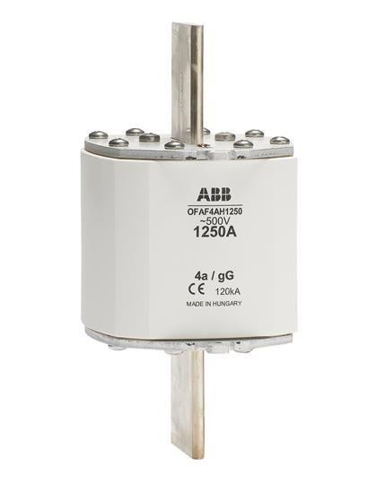  Предохранитель OFAF4AH1250 1250А тип gG размер 4а до 500В ABB 1SCA022637R4360 