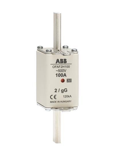  Предохранитель OFAF2H80 80А тип gG размер 2 до 500В ABB 1SCA022627R5200 