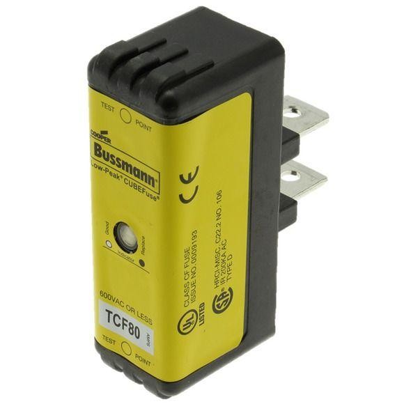 Предохранитель CUBE TIME DELAY 600В АС/300 DC с индикацией EATON TCF80 