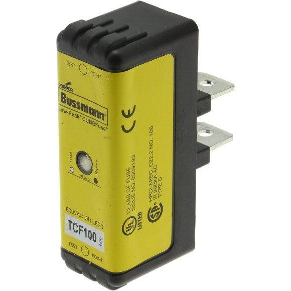  Предохранитель CUBE TIME DELAY 600В АС/300 DC с индикацией EATON TCF100 