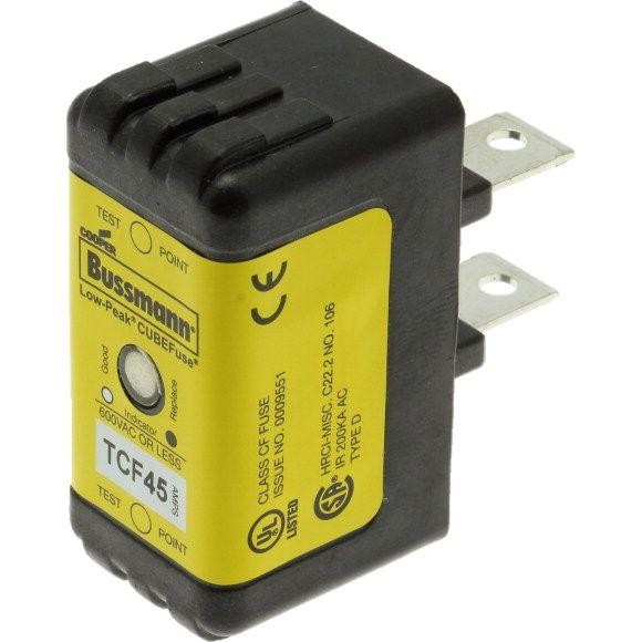  Предохранитель CUBE TIME DELAY 600В АС/300 DC с индикацией EATON TCF45 