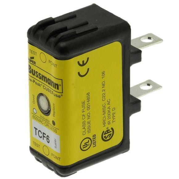  Предохранитель CUBE TIME DELAY 600В АС/300 DC с индикацией EATON TCF6 