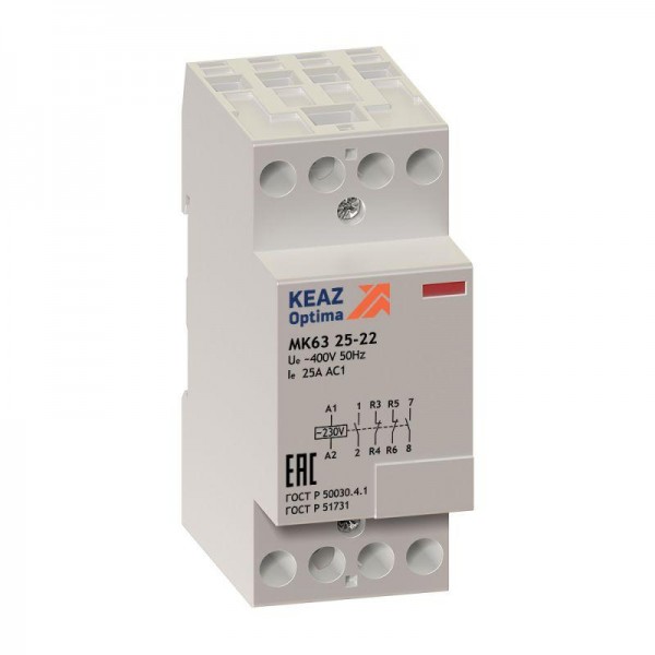  Контактор модульный OptiDin МК63 2020 24AC/DC КЭАЗ 233825 
