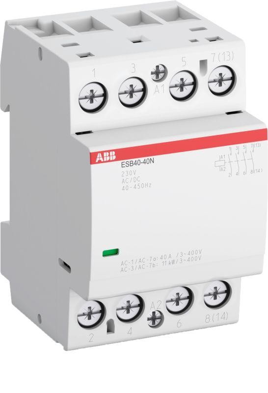  Контактор ESB40-22N-06 модульный (40А АС-1 2НО+2НЗ) катушка 230В AC/DC ABB 1SAE341111R0622 
