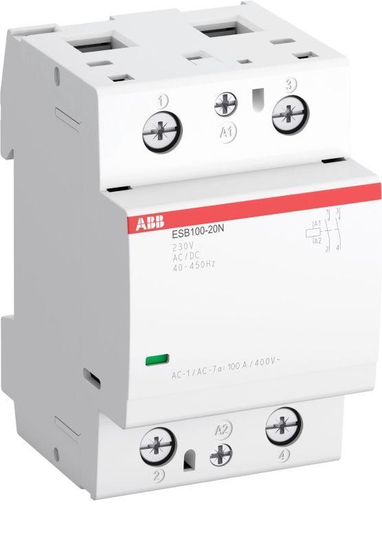  Контактор ESB100-20N-06 модульный (100А АС-1 2НО) катушка 230В AC/DC ABB 1SAE361111R0620 