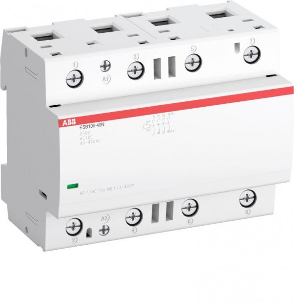  Контактор ESB100-40N-06 модульный (100А АС-1 4НО) катушка 230В AC/DC ABB 1SAE661111R0640 