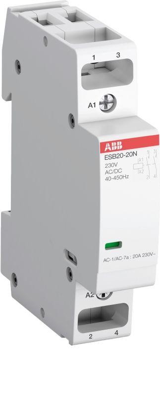  Контактор ESB20-20N-03 модульный (20А АС-1 2НО) катушка 48В AC/DC ABB 1SBE121111R0320 