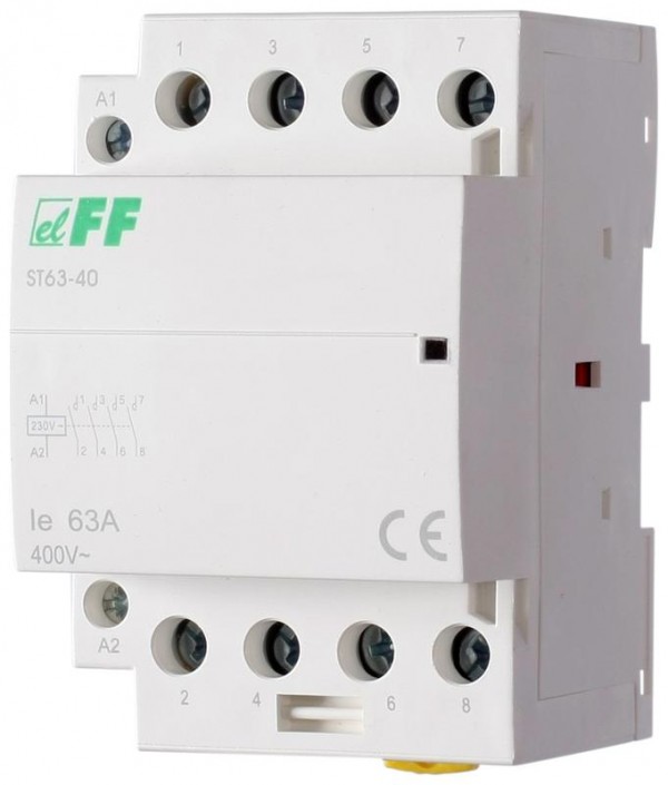  Контактор модульный ST-63-40 230В 63А F&F EA13.001.005 