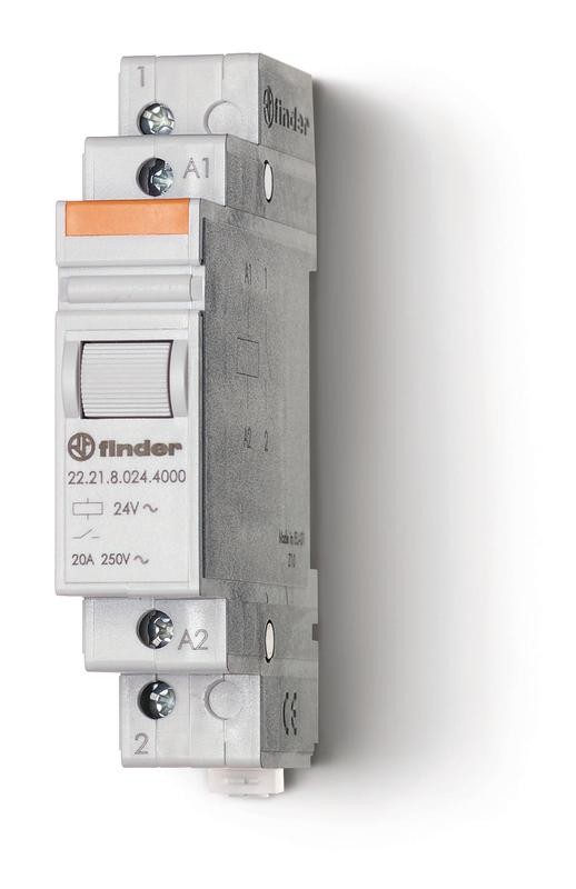  Контактор модульный 1NO 20А AgSnO2 48В AC 17.5мм IP20 опции: нет FINDER 222180484000PAS 