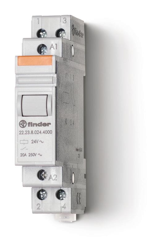  Контактор модульный 1NO+1NC 20А AgSnO2 48В AC 17.5мм IP20 опции: нет FINDER 222380484000PAS 