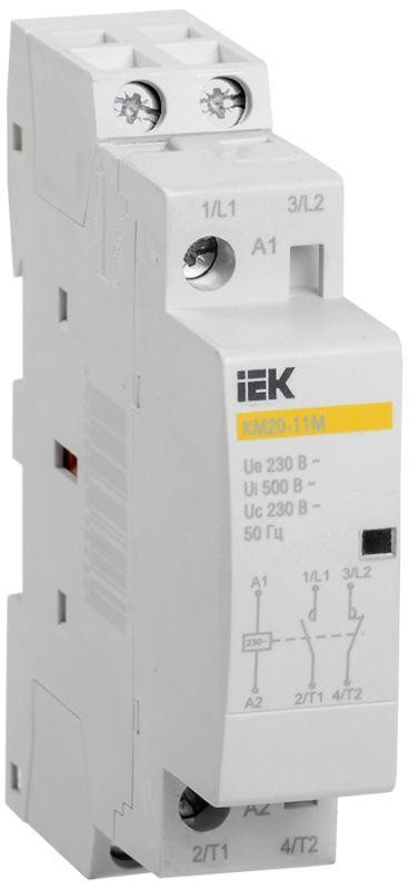  Контактор модульный КМ20-11М AC IEK MKK11-20-11 
