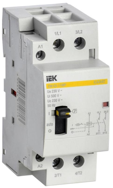  Контактор модульный КМ63-11МР AC с ручным управ. KARAT IEK MKK12-63-11 