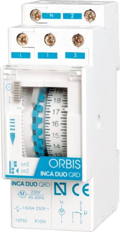  Реле времени модульное суточное INCA DUO D шаг 15мин без рез. Orbis OB330132 
