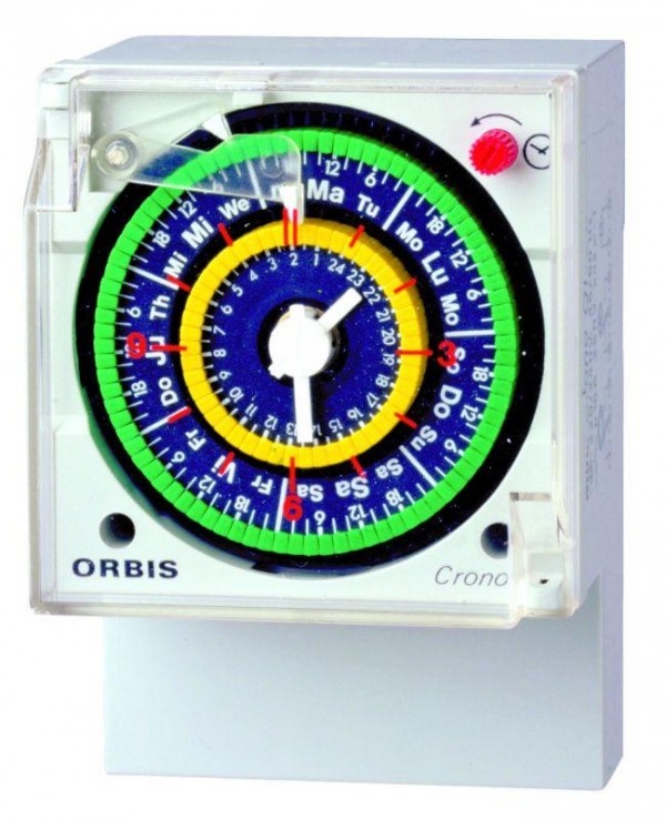  Реле времени суточное CRONO QRD шаг 15мин с рез. Orbis OB050623 