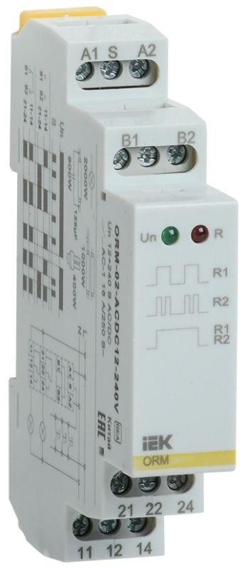  Реле импульсное ORM 2 конт. 12-240В AC/DC ИЭК ORM-02-ACDC12-240V 