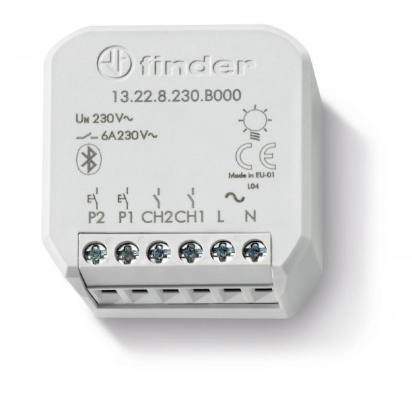 Реле многофункциональное электрон. 2NO 6А 230В AC монтаж в коробке BLE Yesly FINDER 13228230В000PAS 