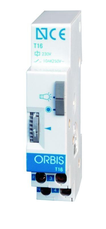  Таймер лестничный модульный T-16 10А задержка от 45с до 7мин Orbis OB060131 